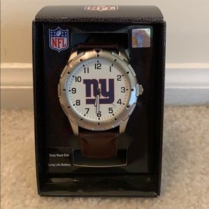 New York Giants Leather Wrist Watch